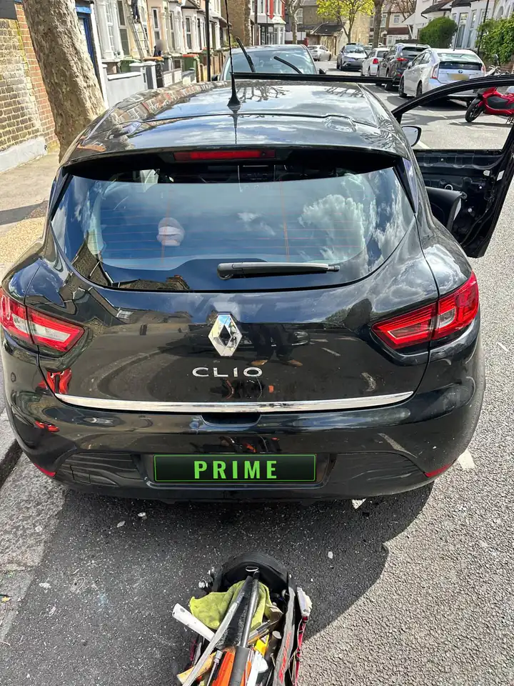 After: the same Renault Clio with its new heated rear screen fitted